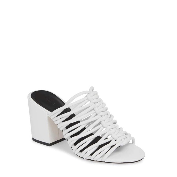 Rebecca Minkoff Shoes - Rebecca Minkoff Calanthe White Knotted Block Heels
